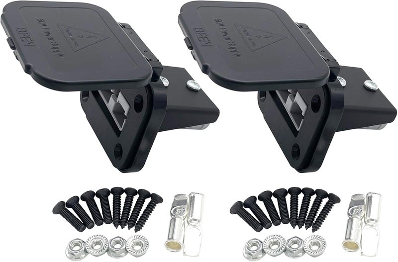 JooFn 50A Plug Mounting Panel for Anderson SB50 Series Connectors Flush Mount Recessed Plate(Gray-2pcs) - Image 1